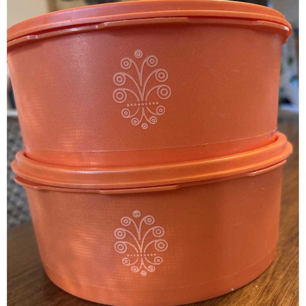 Vintage Tupperware Servalier Bowls | Set of 2 Large 8" canisters